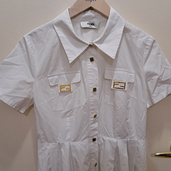 Fendi White button down dress - Picture 3 of 13